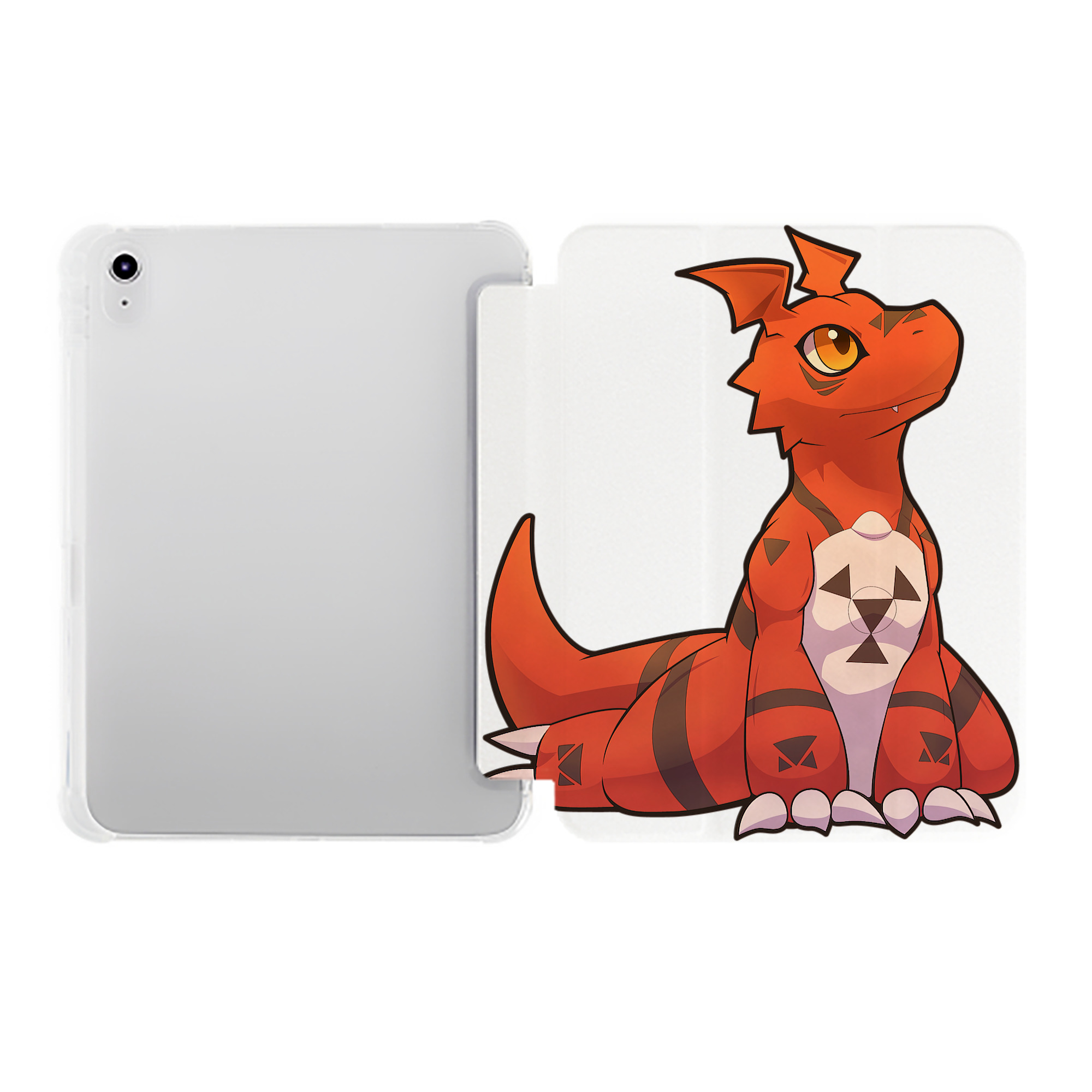 （画像用） Digimon デジタルモンスター/デジモン IPad ケース ペン収納付き 三つ折りスタンド PUレザー×シリコン 対応機種9.5/10.5/10.9インチ